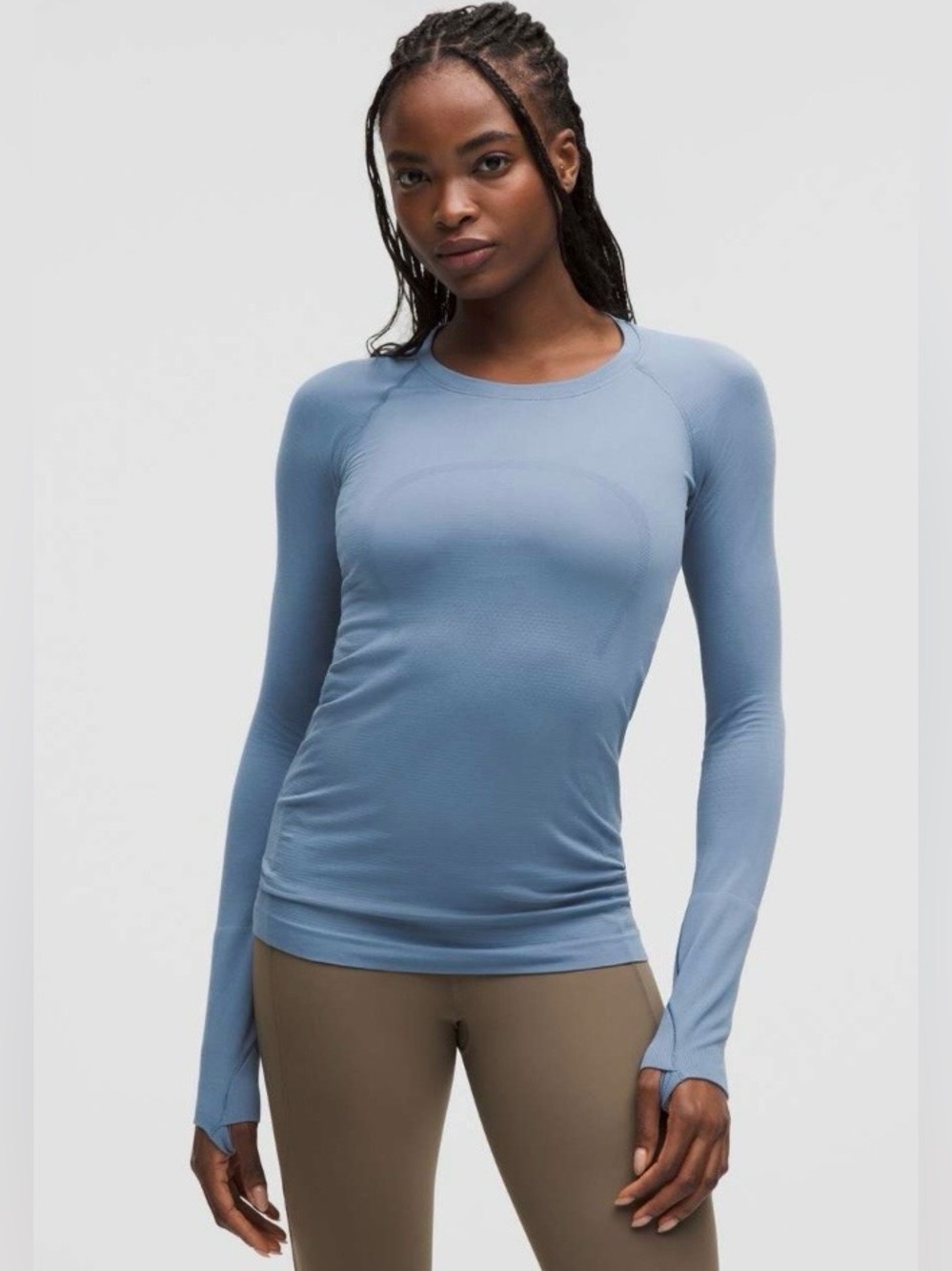 Lululemon Swiftly Tech Long-Sleeve Shirt 2.0 Hip Length Washed Denim 4